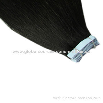 20-Inch Ombre hair T1B/63 human silk straight tape in hair extensions